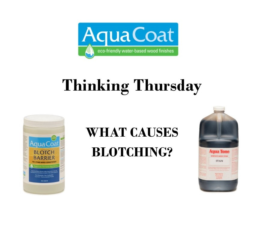 text in black "Thinking Thursday - What Causes Blotching?" with Aqua Coat logo at the top