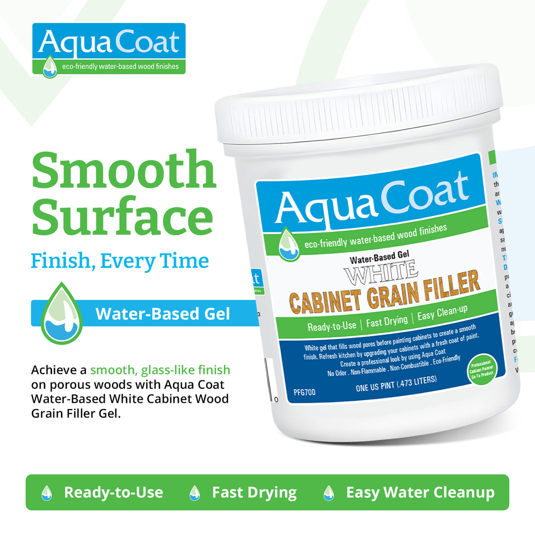 Aqua Coat WHITE Cabinet Grain Filler