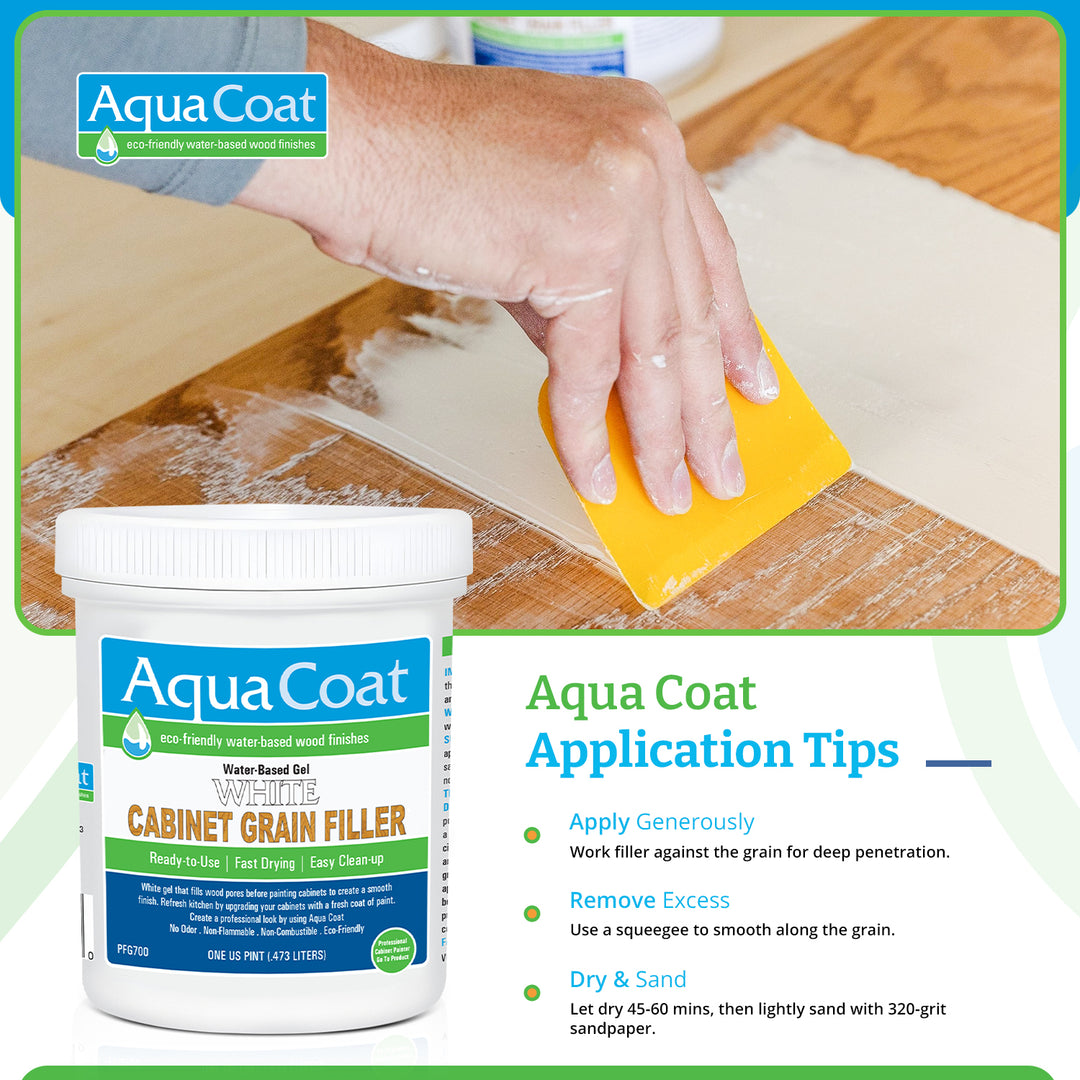 Aqua Coat WHITE Cabinet Grain Filler