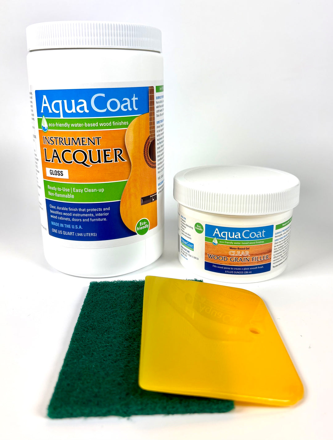 Finishing Kits - 8 oz Clear Grain Filler and Instrument Lacquer