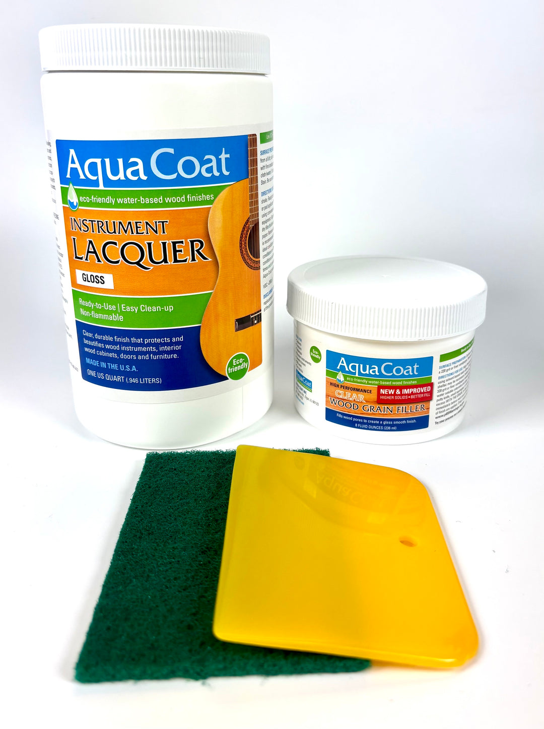 Finishing Kits - 8 oz High Performance Clear Grain Filler and Instrument Lacquer