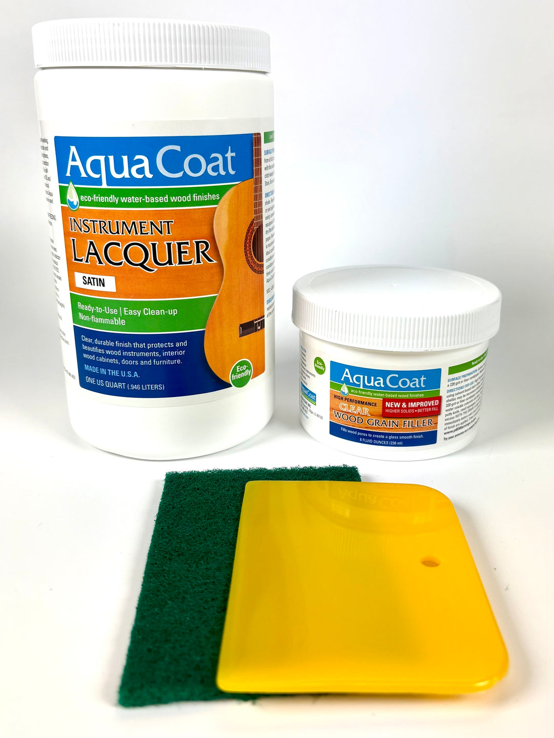Finishing Kits - 8 oz High Performance Clear Grain Filler and Instrument Lacquer