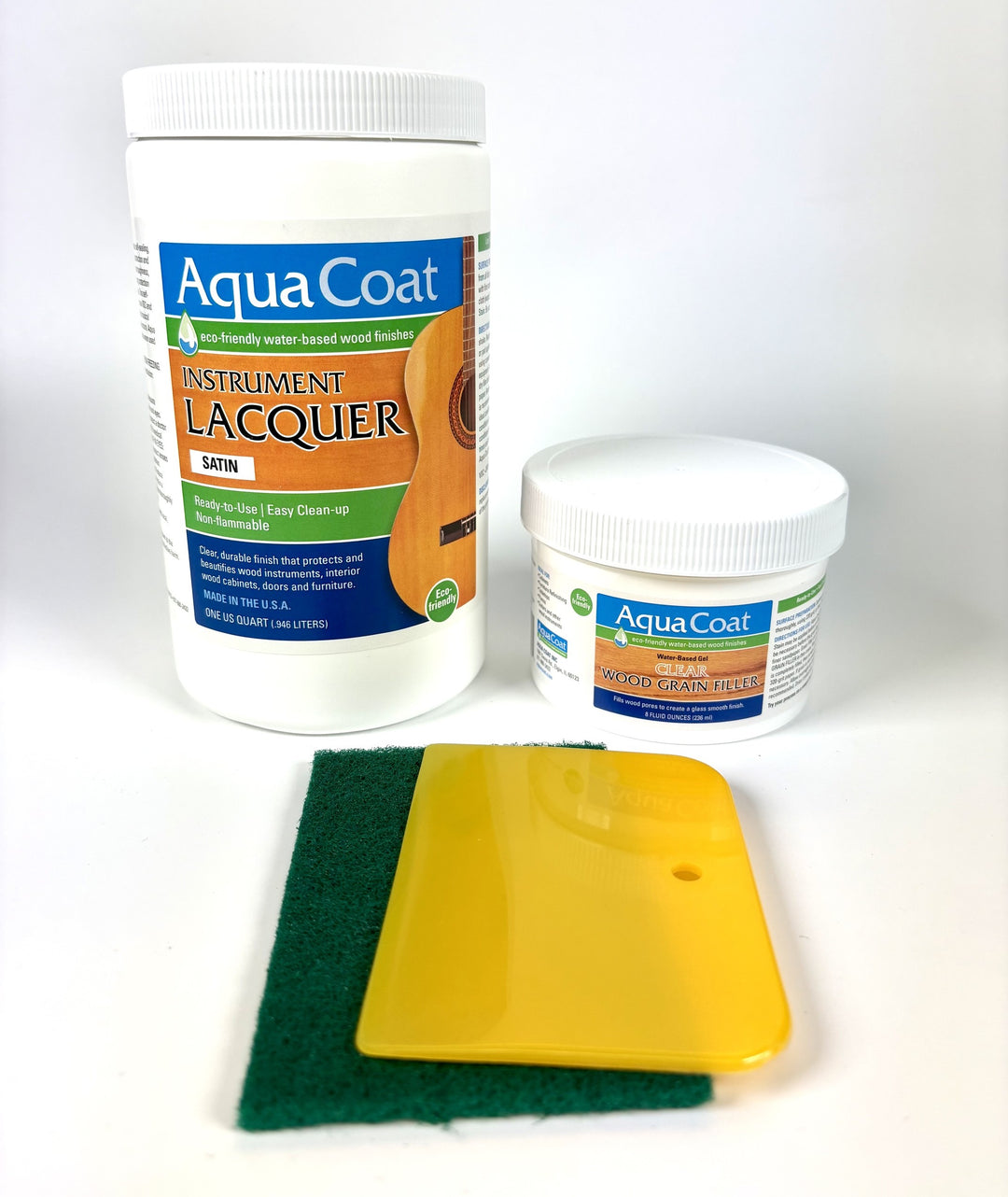 Finishing Kits - 8 oz Clear Grain Filler and Instrument Lacquer