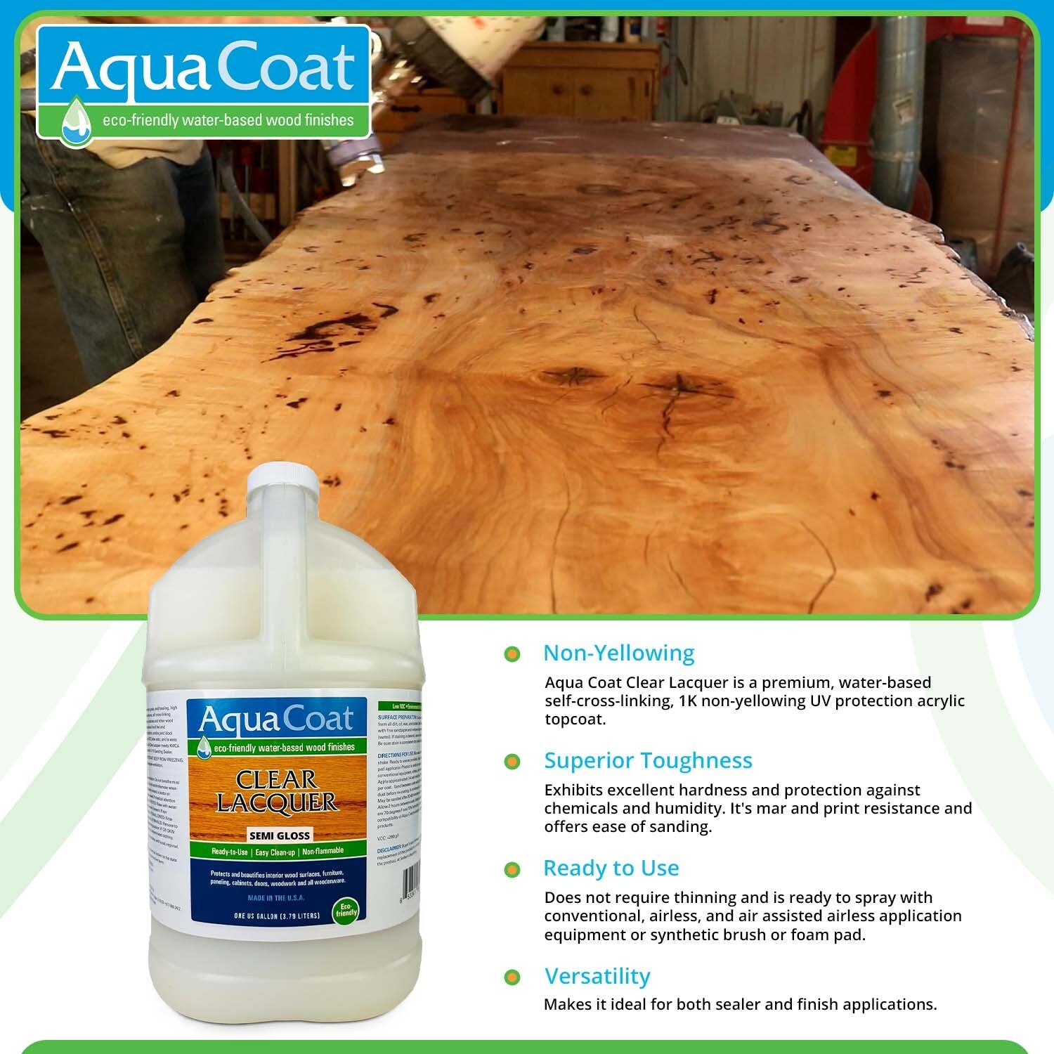 Water-Based Clear Top Coat | Aqua Coat